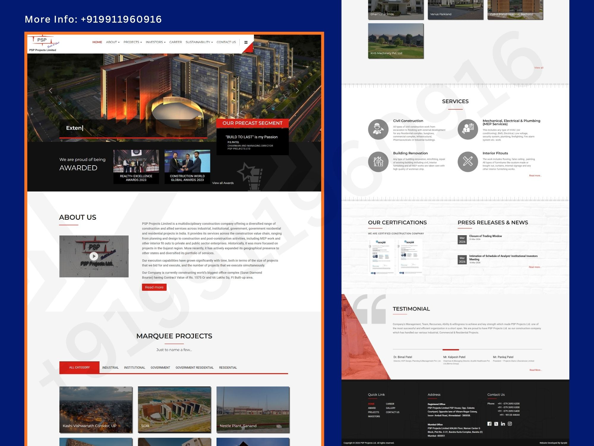 Corporate Construction Website Design Solutions