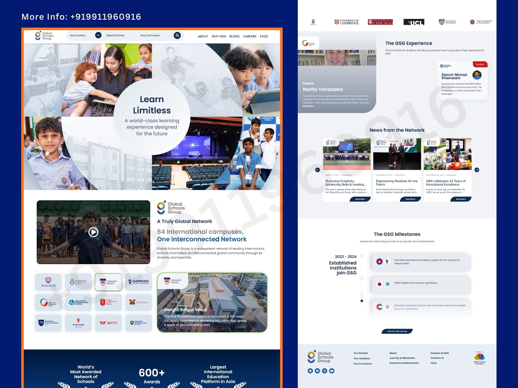 Global International Schools Network & Education Platform Website