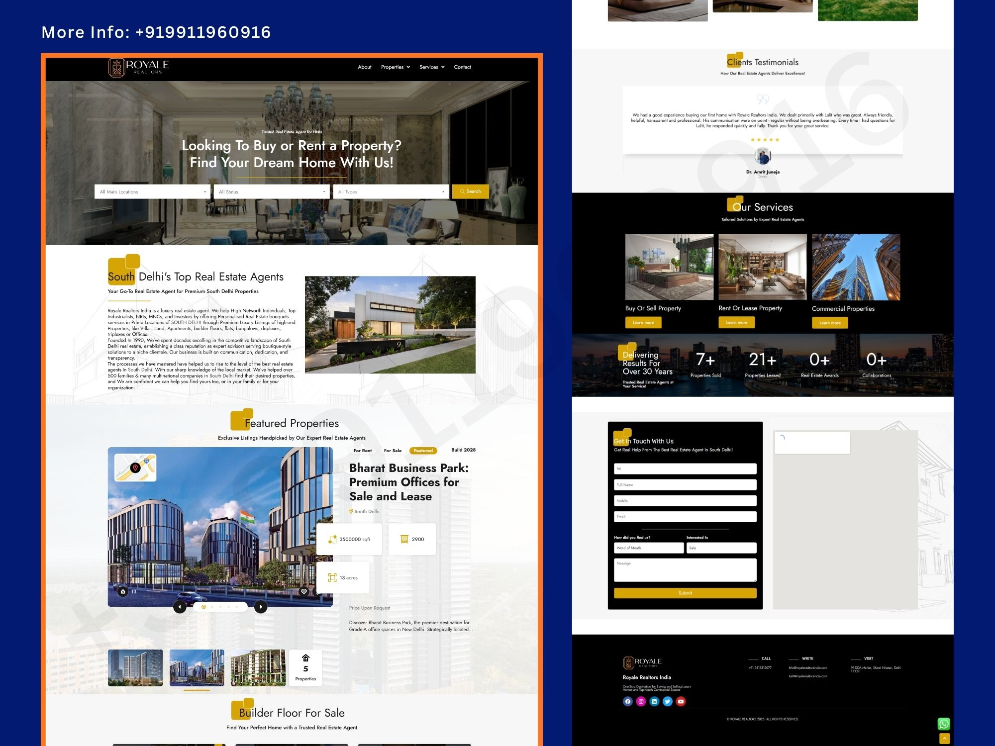 Modern Real Estate & Property Consulting Website
