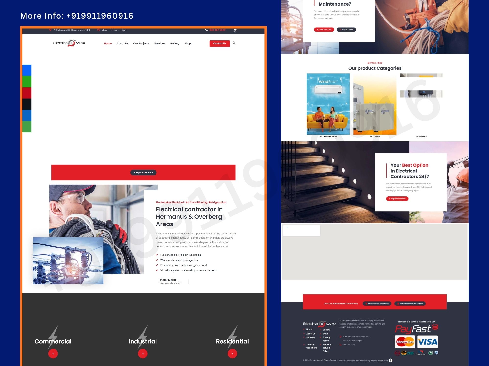 Professional Electrical & Air Conditioning Services Website