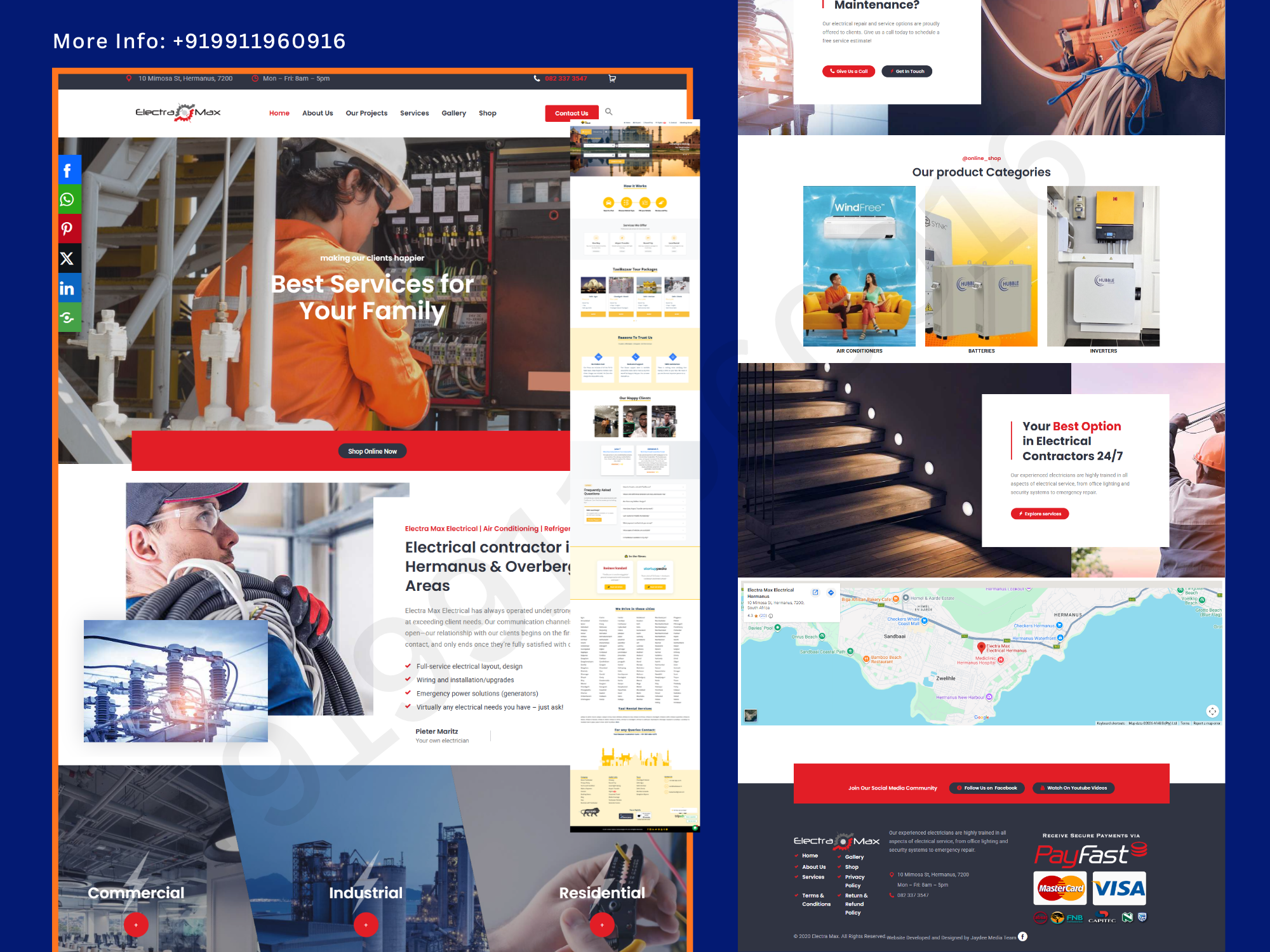 Professional Electrical & Air Conditioning Services Website