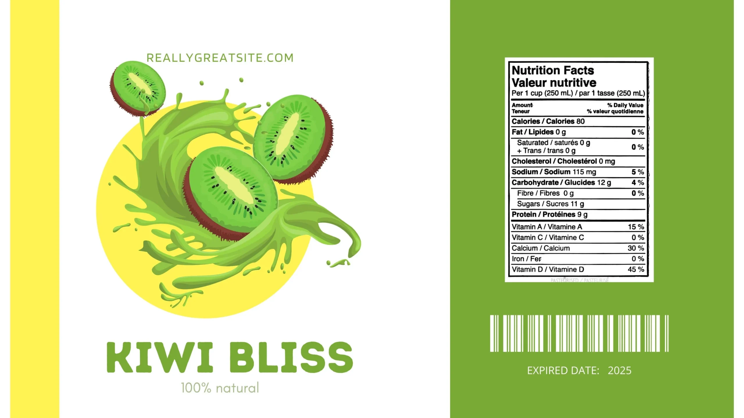 Kiwi Bliss Label Design