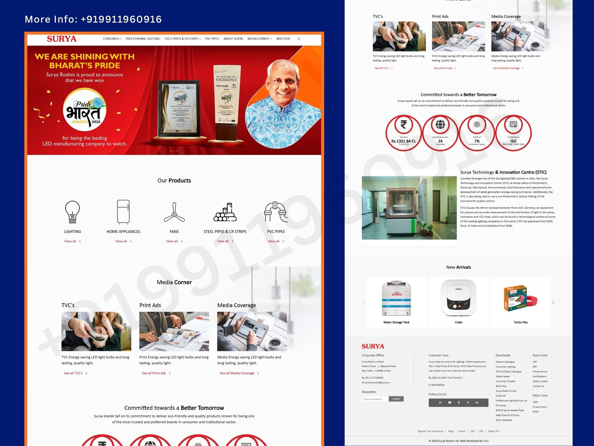 Modern Lighting, Steel & Electrical Solutions Website