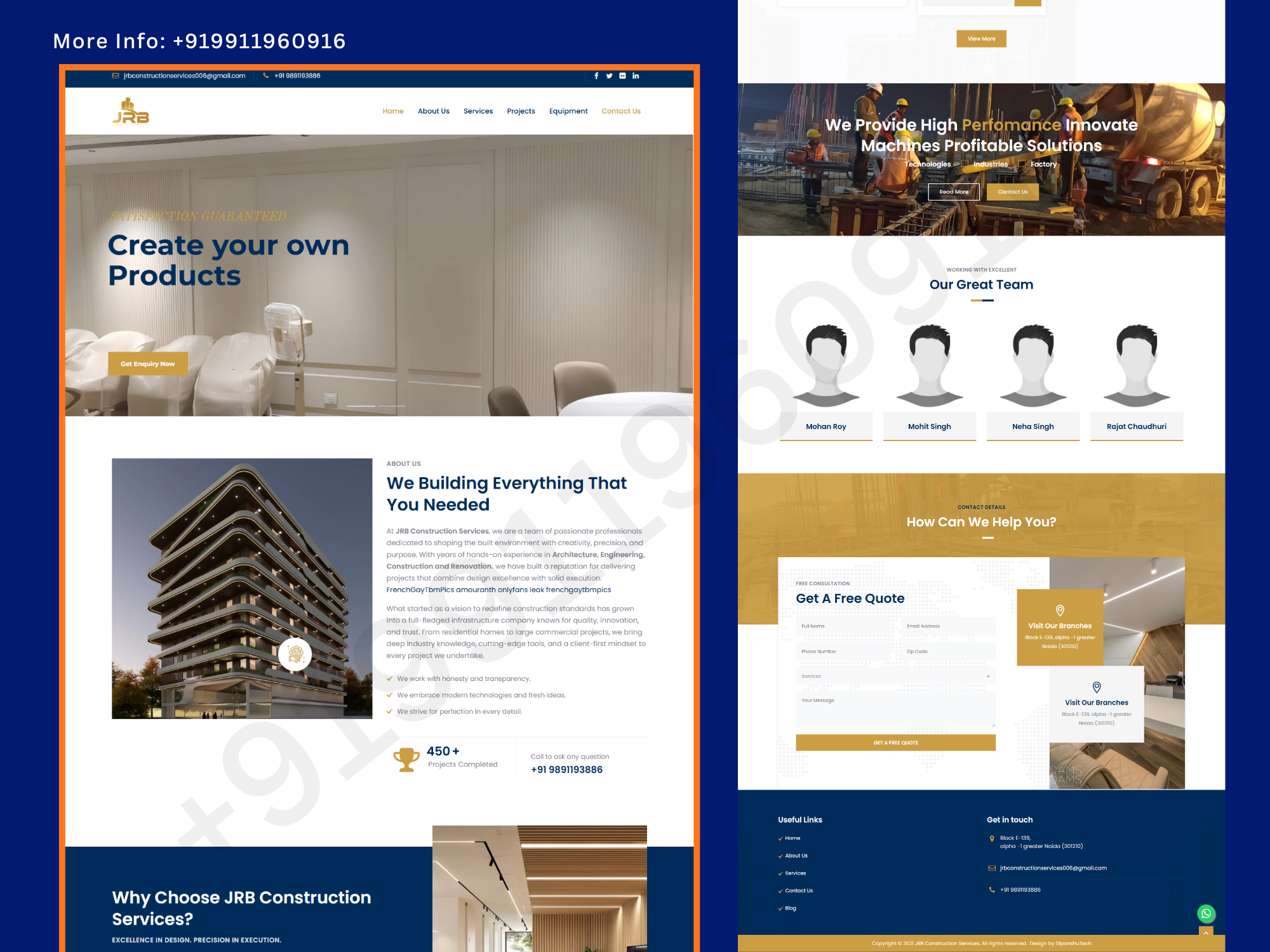Residential & Commercial Building Contractor Portfolio Website